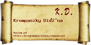 Krompaszky Diána névjegykártya